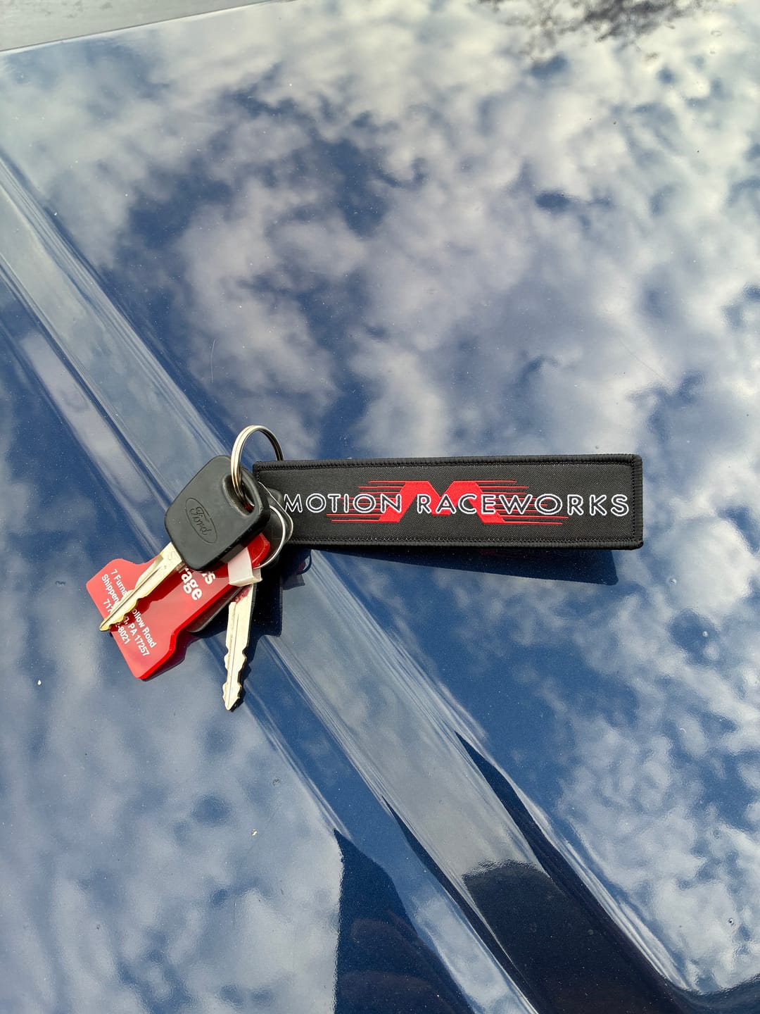 Customer photo review of Motion Raceworks Flying M Key Chain