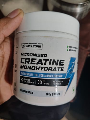Customer photo review of Wellcore - Micronised Creatine Monohydrate (100g, 33 Servings)