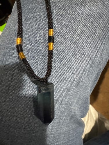 Customer photo review of Natural Fluorite Necklace