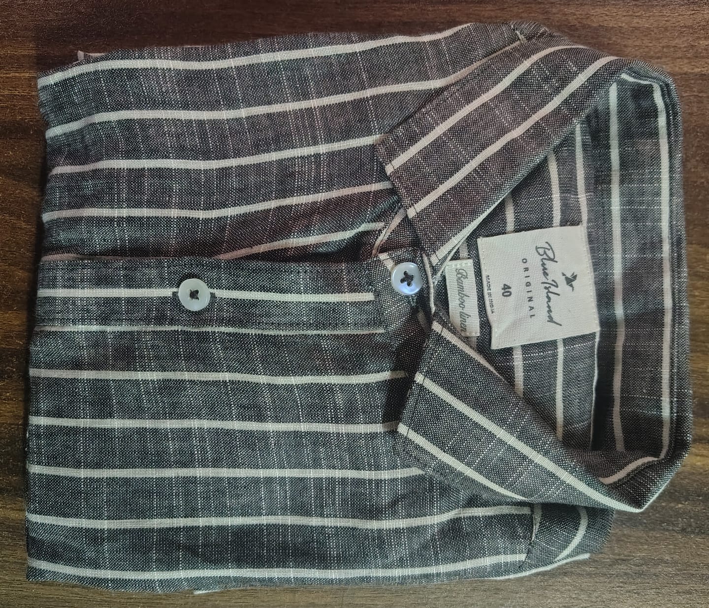 Customer photo review of Rugged Black & White Stripes -Full-Bamboo Linen