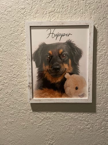Customer photo review of Custom Watercolor Portraits Using Pet Photo - Personalized Poster - Gift for Dogs Cats Lovers, Pet Lover Gift