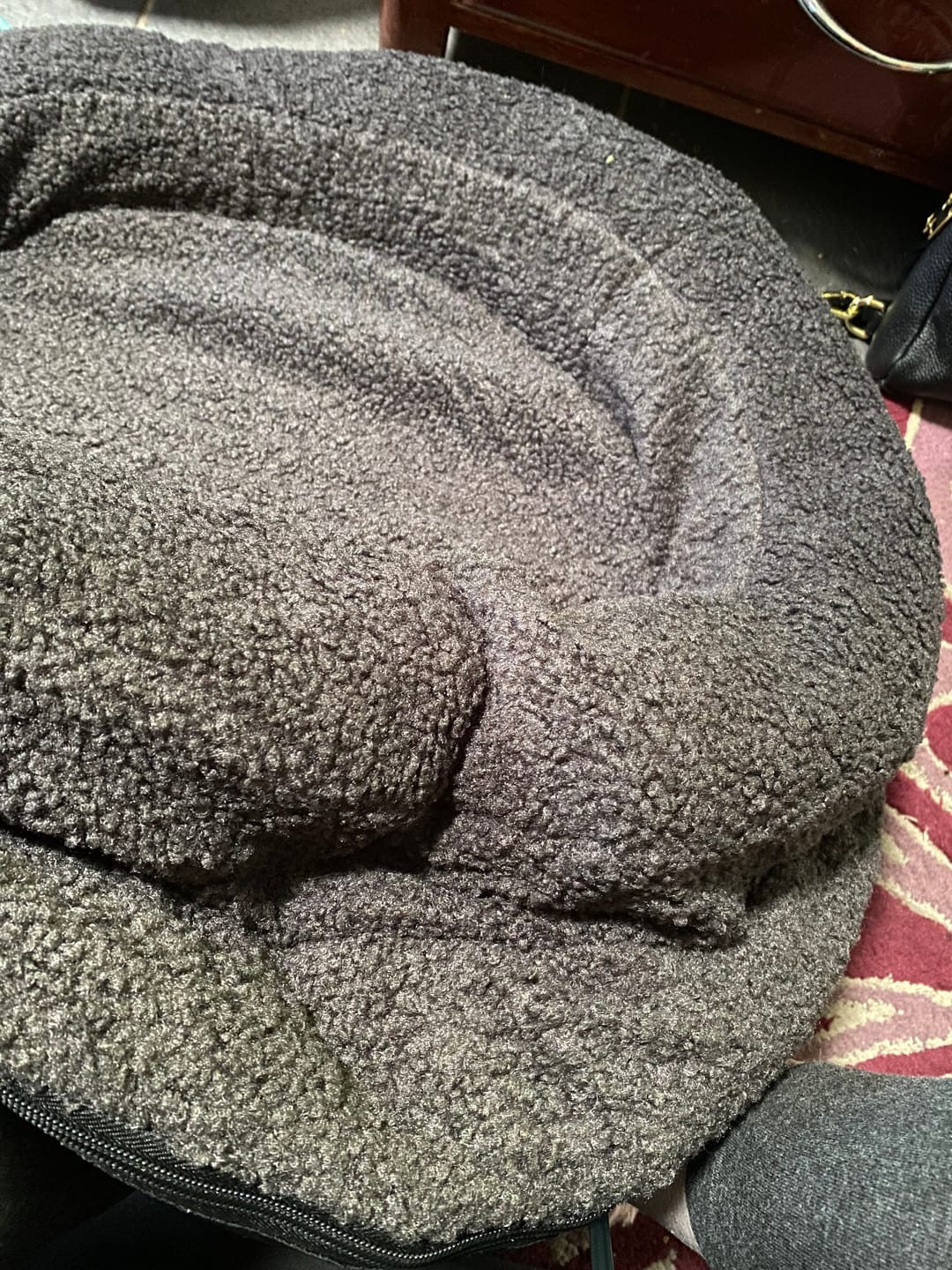 Customer photo review of Orthopedic Memory Foam Dog Donut Bed