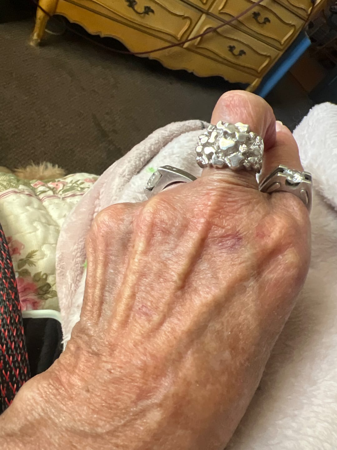 Customer photo review of Nugget CZ Diamond 925 Ring