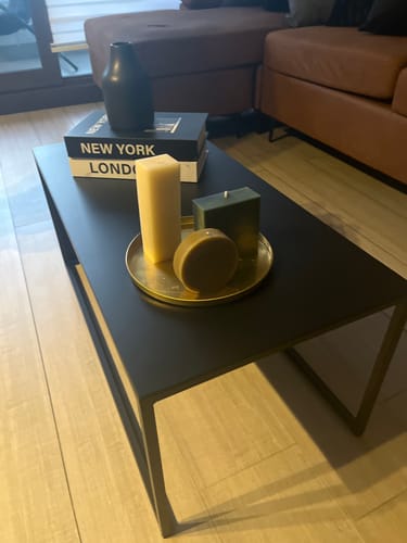 Customer photo review of Mesa de centro 2 paredes Metal