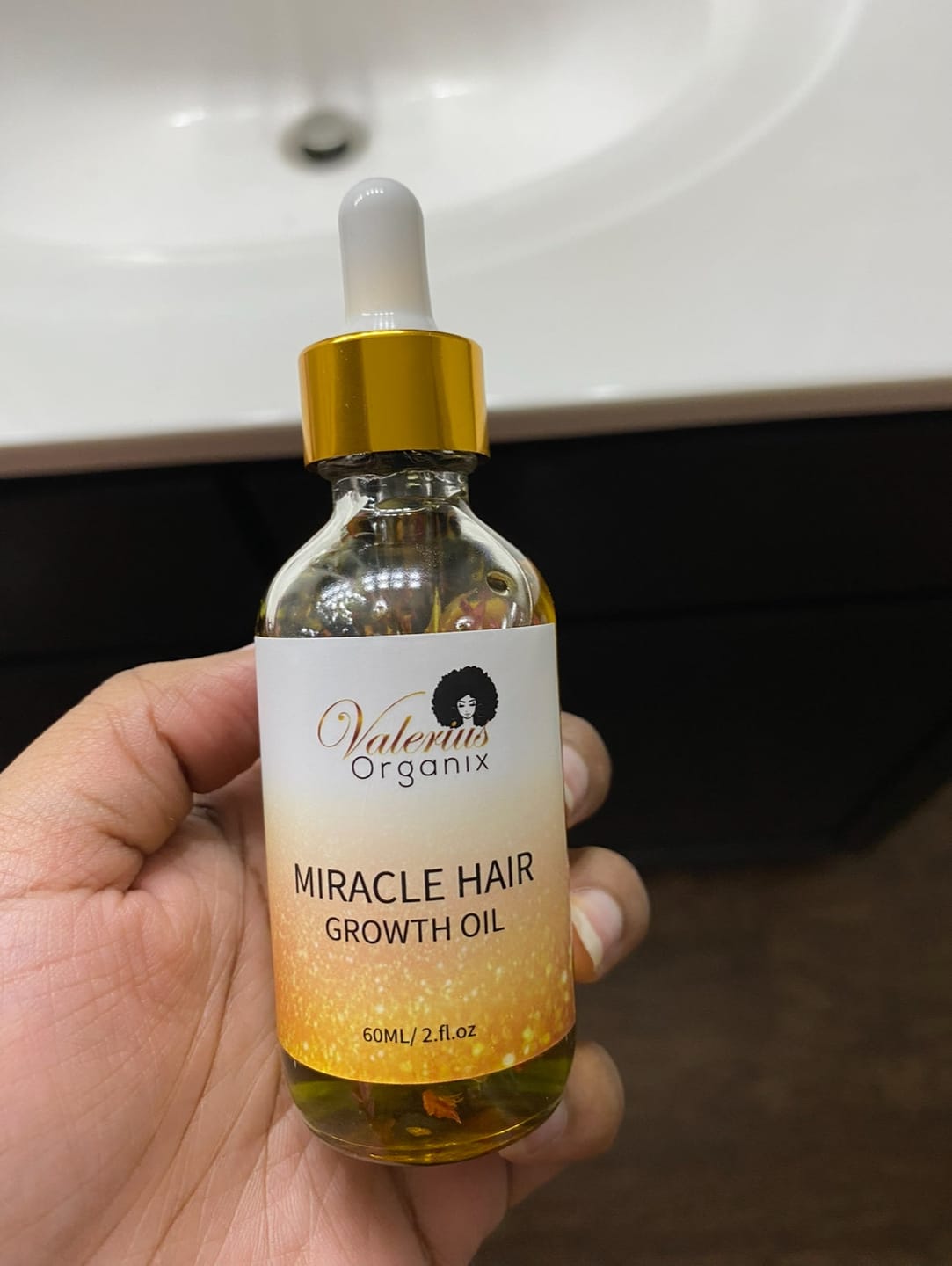 Customer photo review of Miracle Hair Growth Oil