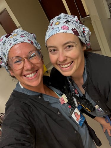 Customer photo review of DuoStyle Scrub Hat - Cousin’s Beach