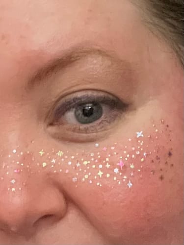 Customer photo review of Sprinkles Glitter Freckle Makeup Patches