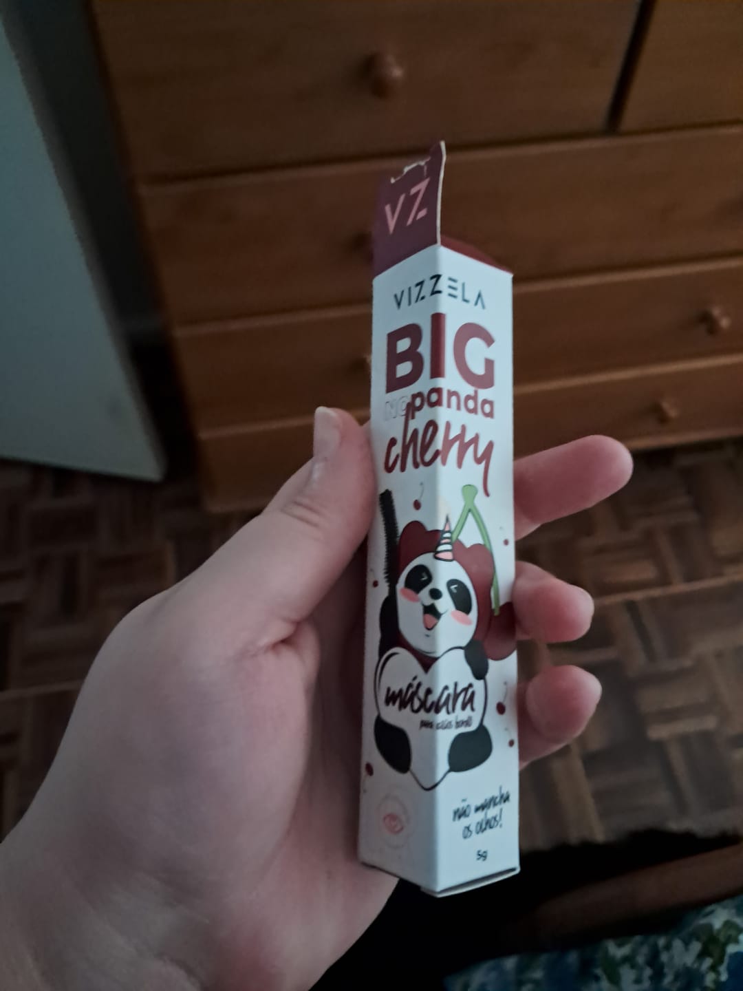 Customer photo review of Máscara para Cílios Big No Panda Cherry - Bordô