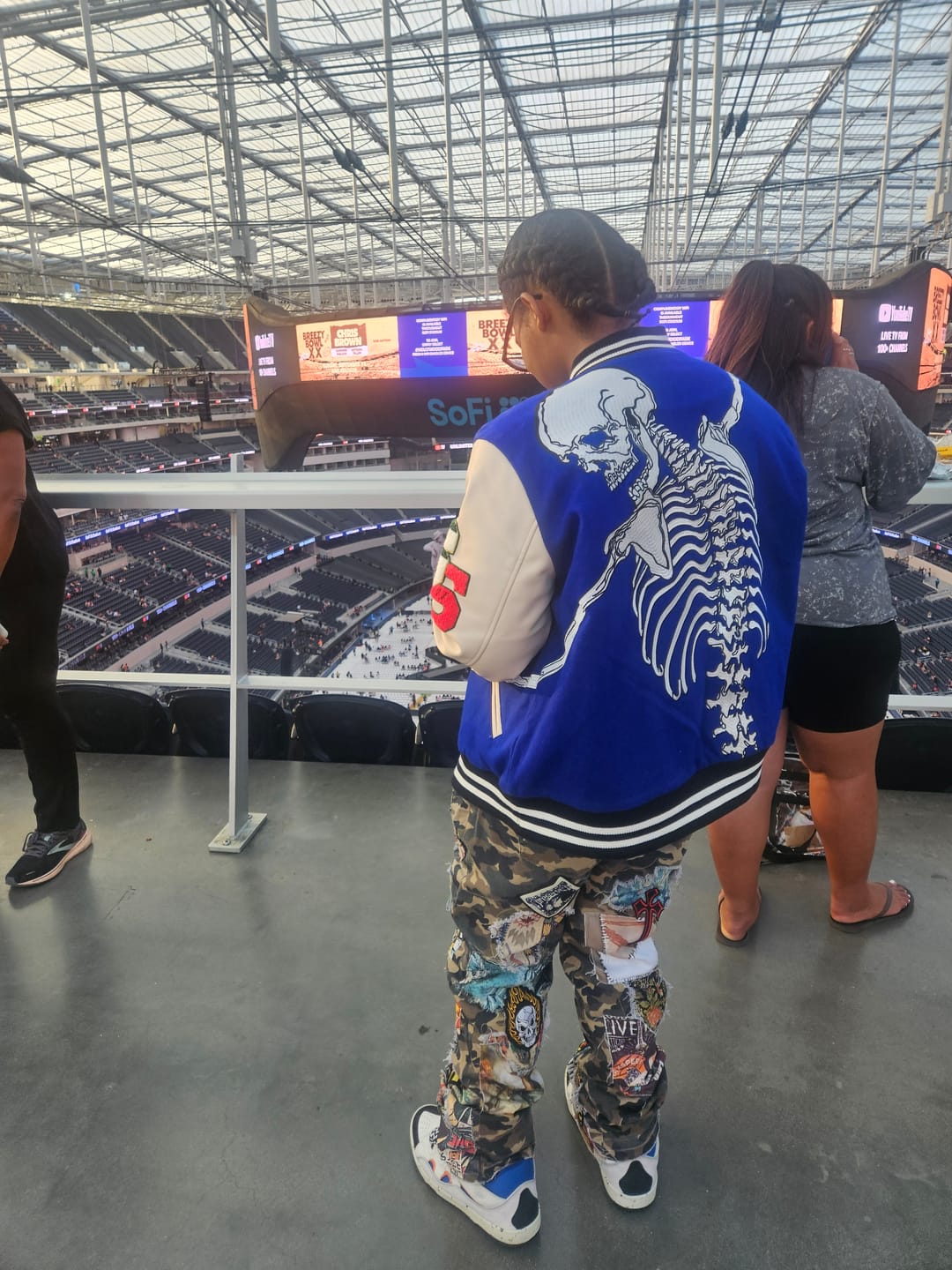 Customer photo review of Godspeed Men's R.O.D Varsity Jacket Blue