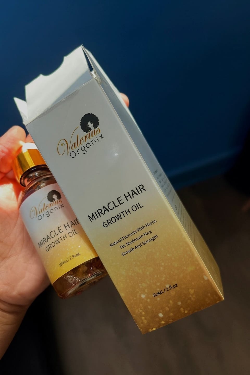Customer photo review of Miracle Hair Growth Oil