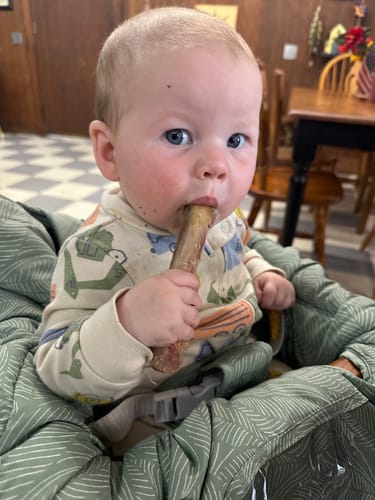 Customer photo review of Baby Shopping Cart Cover | Sage Leaves