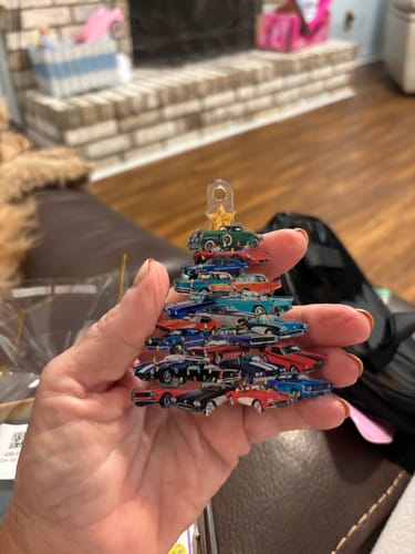 Customer photo review of Muscle Car Collection Tree Christmas Ornament