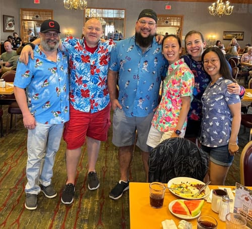Customer photo review of Floral City Steve – KUNUFLEX Short Sleeve Shirt