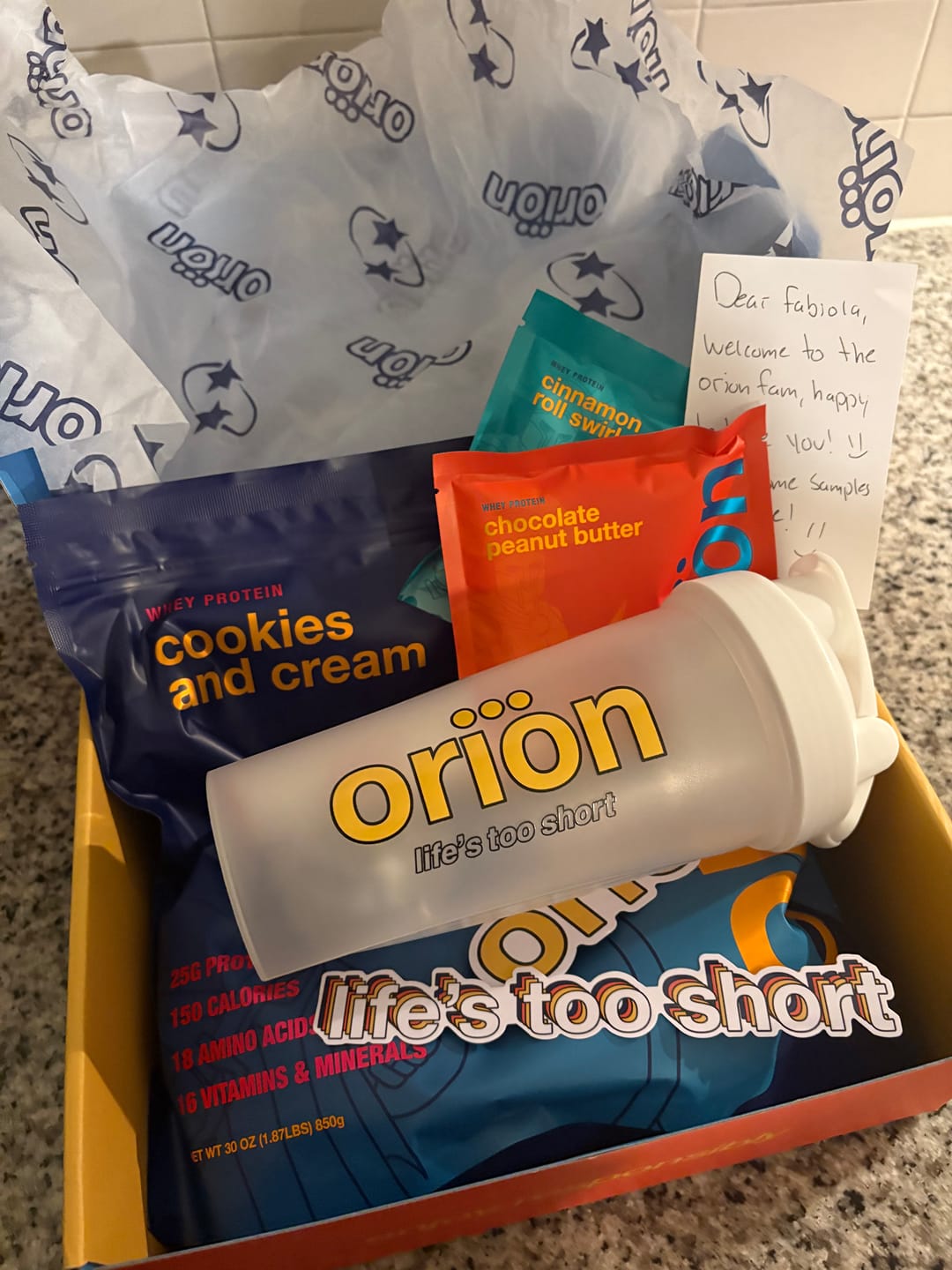 Customer photo review of Cookies and Cream Whey Isolate