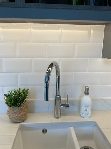 Customer photo review of Milky White 500ml Glass Bottle with Metal Pump