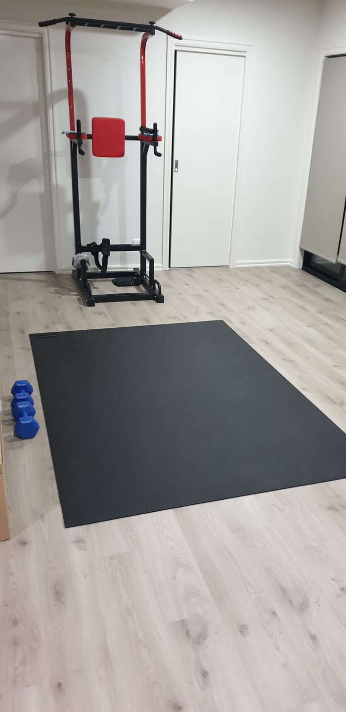 Customer photo review of Miramat® Mega - 214cm x 153cm - Very Large Exercise Mat - In Stock