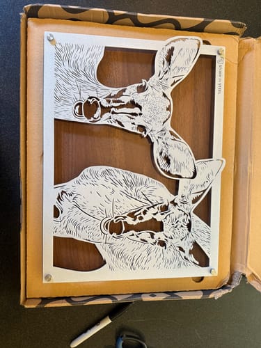 Customer photo review of Custom Pet Metal Portrait