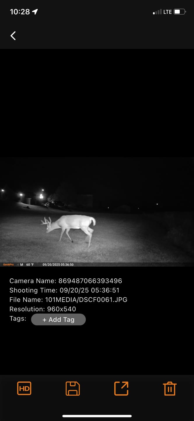 Customer photo review of GardePro X66 Pro Cellular Trail Camera