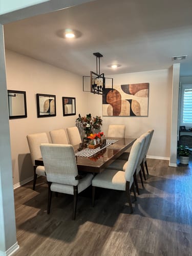 Customer photo review of Wabi Sabi Abstract Wall Art Canvas Print | Large Minimalist Modern Geometric Wall Decor for Living Room, Office, or Home | Rustic Canvas