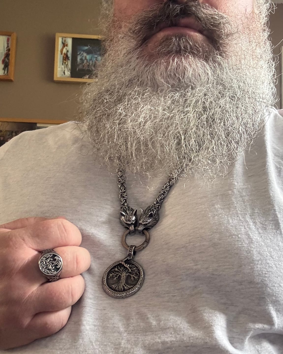 Customer photo review of Yggdrasil Necklace – Guardian of the Nine Realms