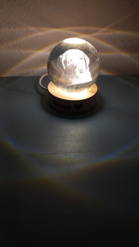 Customer photo review of Esfera de Cristal Personalizable