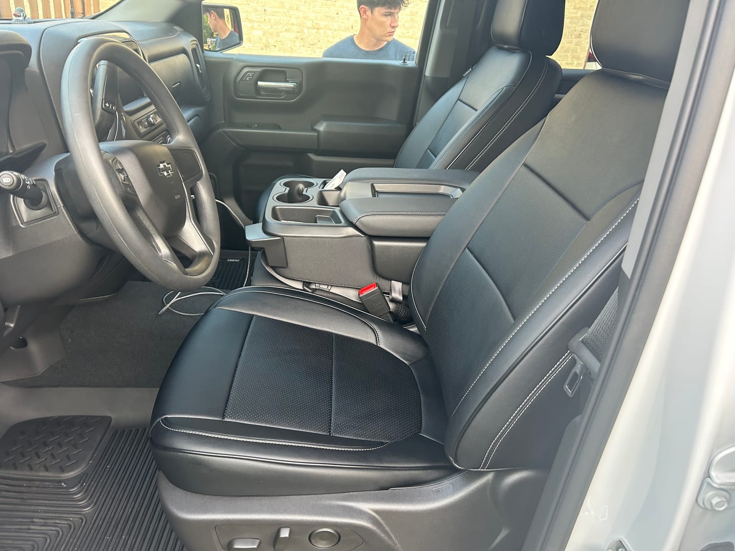 Customer photo review of 2019+ Chevrolet Silverado Premium Custom Leather Seat Covers