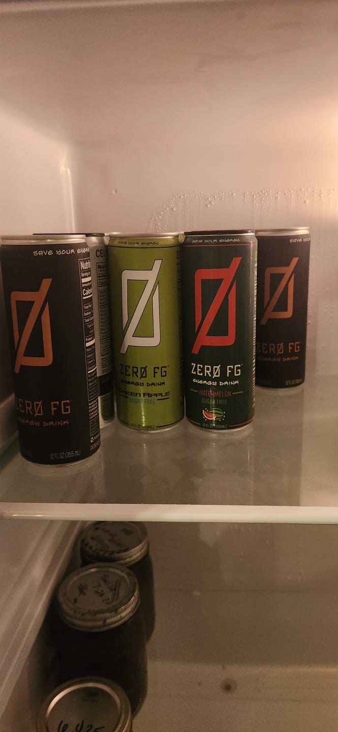 Customer photo review of ØFG Energy Drink - Green Apple Sugar Free
