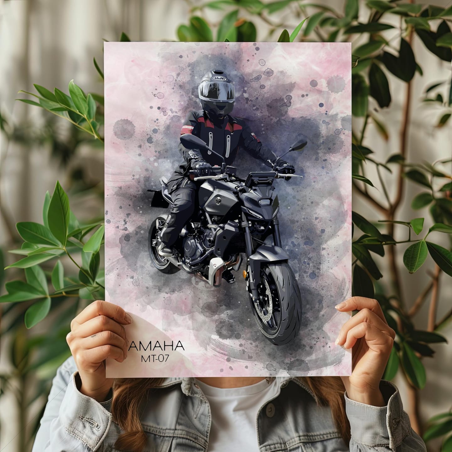 Customer photo review of Dein Motorroad als Aquarell Poster | Geschenk für Motorradfahrer