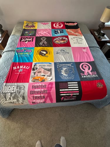 Customer photo review of Premium T Shirt Quilt