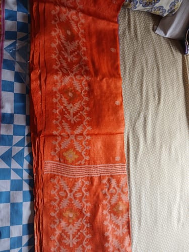 Customer photo review of Nirvishika Gacchi Tussar Jamdani Saree