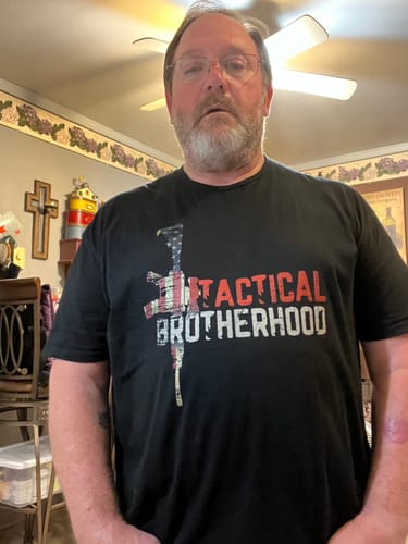 Customer photo review of Tactical Brotherhood Official T-Shirt Black / 3XL