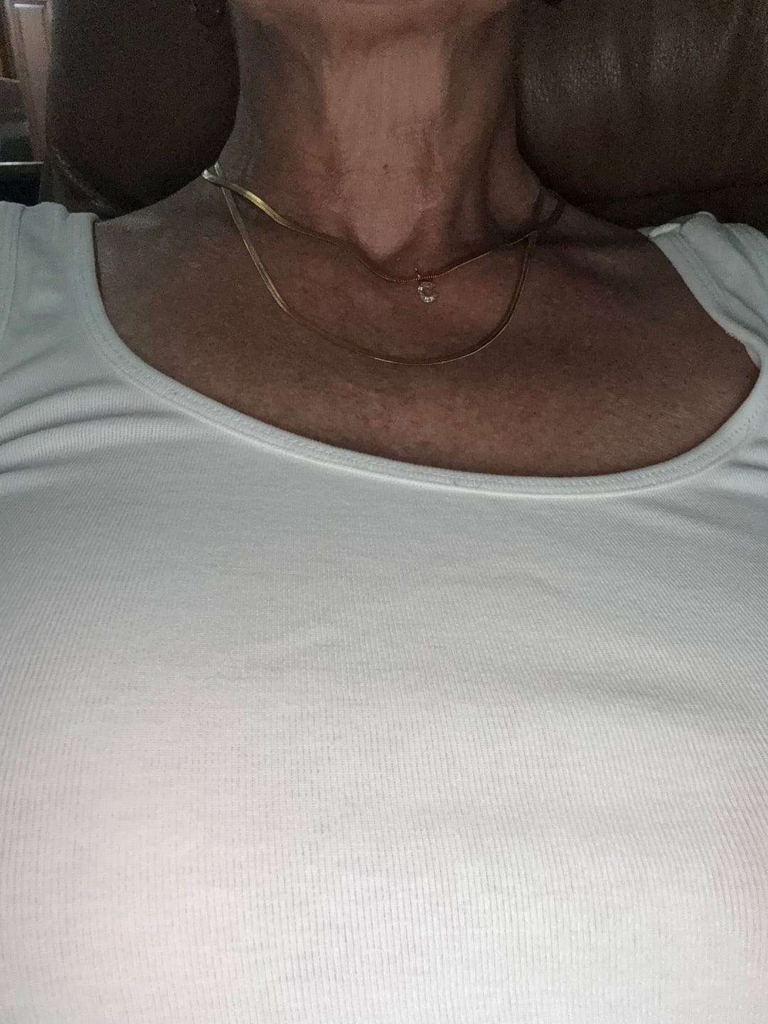 Customer photo review of Melly Initial Herringbone Necklace (Bundle)