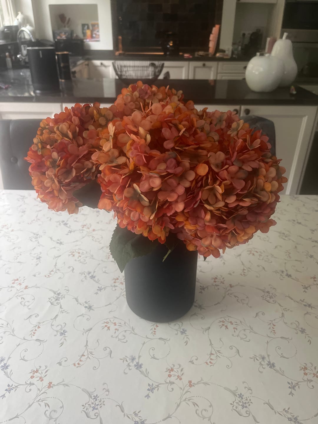 Customer photo review of Grote Zijden Hortensia - Oranje