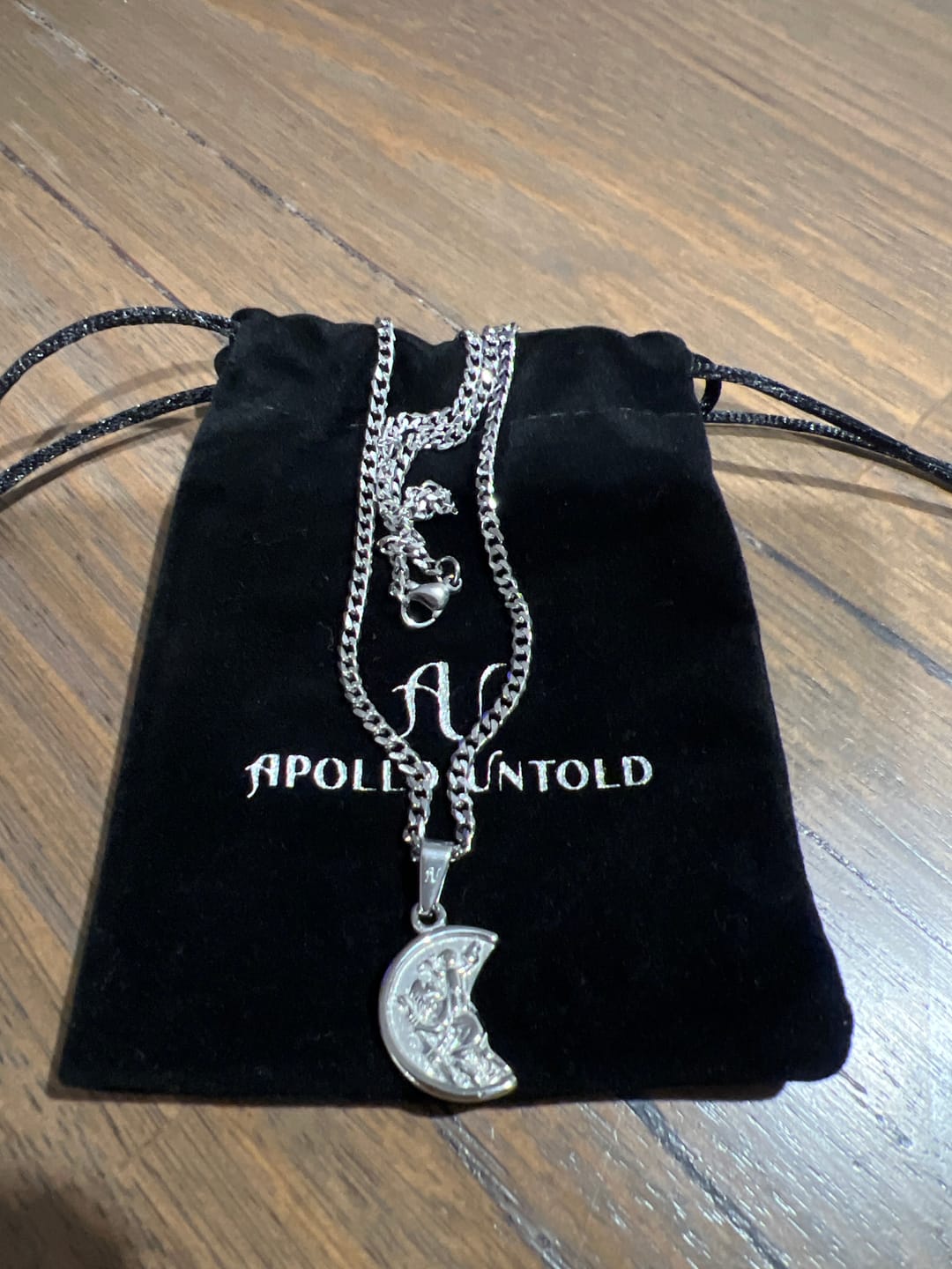 Customer photo review of Silver St Christopher Necklace Half Coin