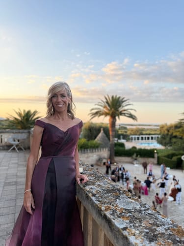 Customer photo review of Off The Shoulder Organza A-line Gown