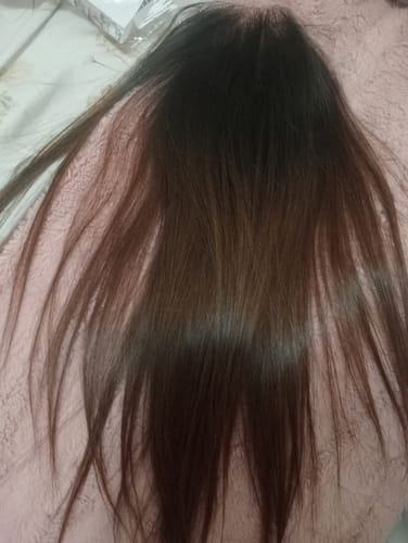 Customer photo review of Ombre Choc Brown Vietnamese SDD Bone Straight Closures
