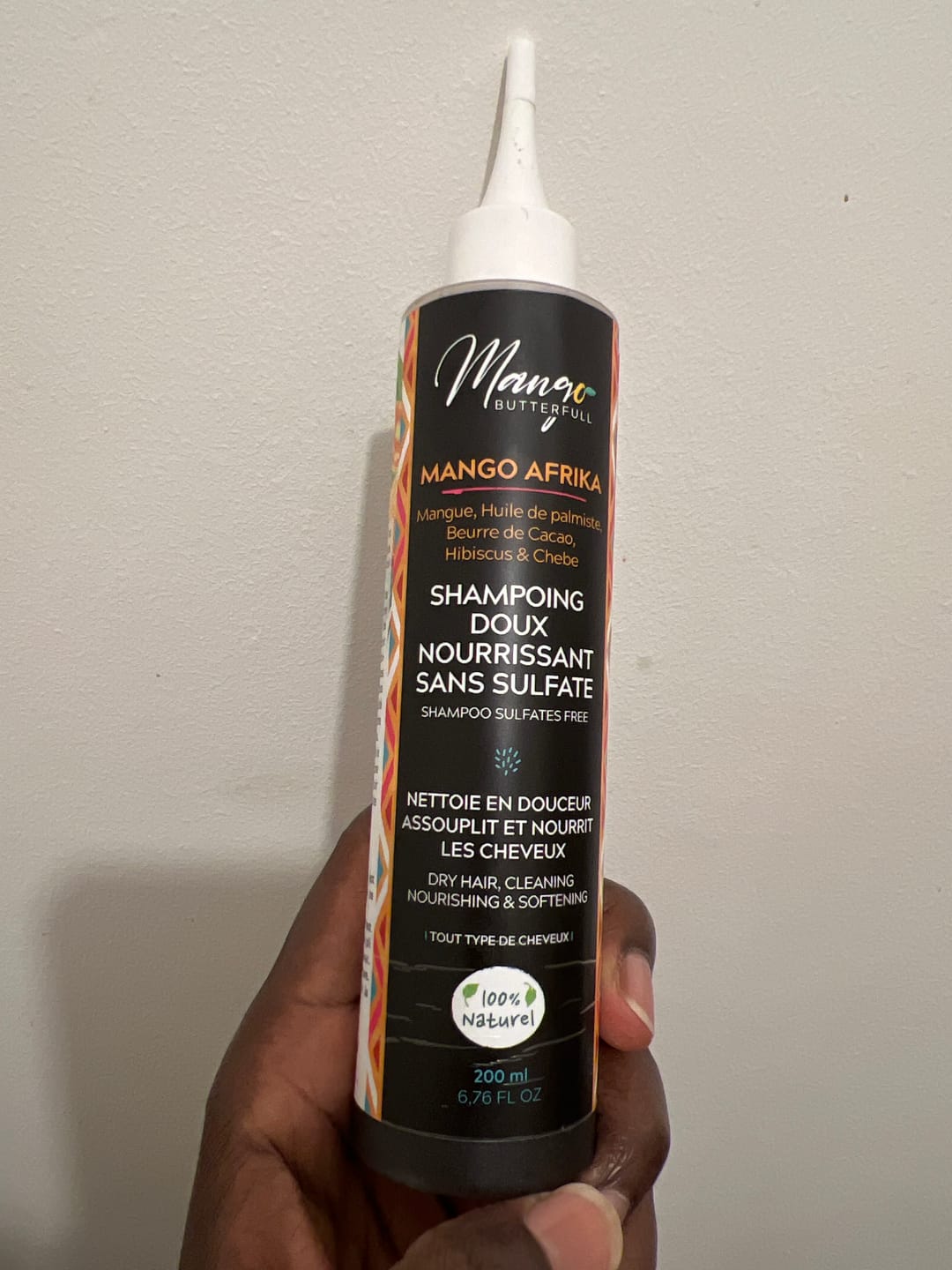 Customer photo review of Shampoing doux sans sulfates  MANGO AFRIKA