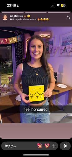 Customer photo review of Izzy Star Pendant Necklace Blue & Gold