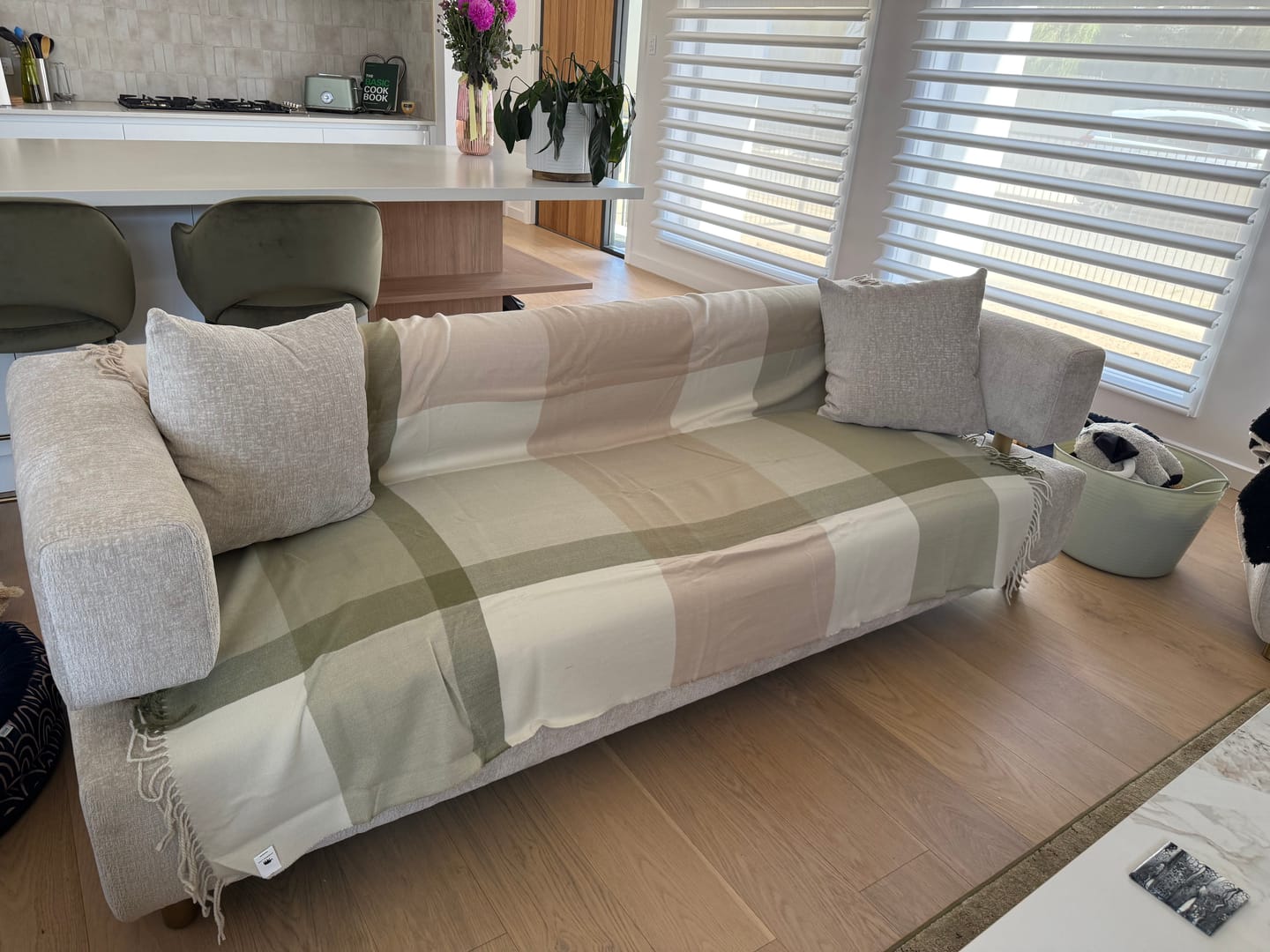 Customer photo review of Felix Green Throw