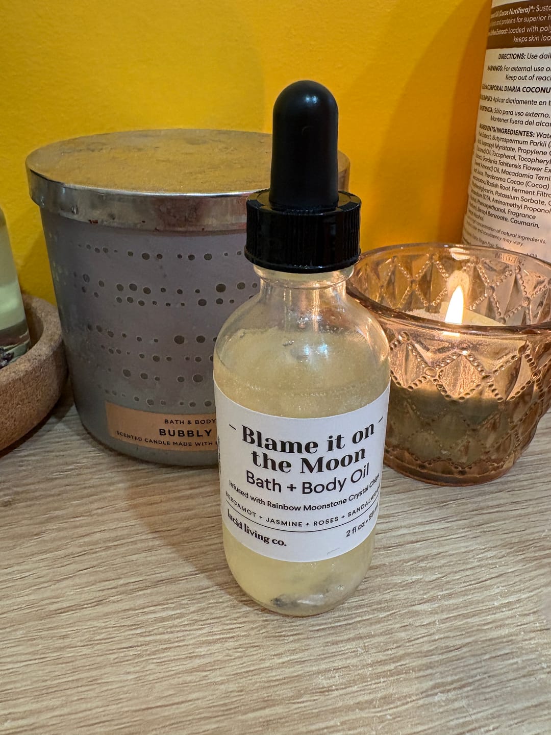 Customer photo review of Blame it on the Moon Bath & Body Oil
