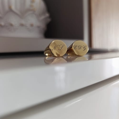 Customer photo review of Anello Chevalier Tondo personalizzato