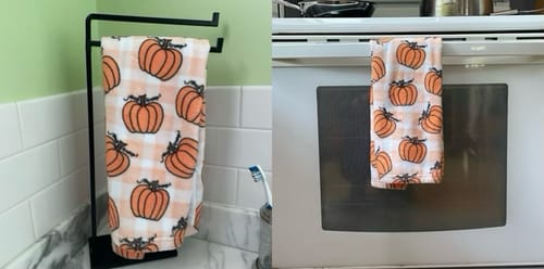 Customer photo review of Subtle F*ck Trump Pumpkin Hand Towel