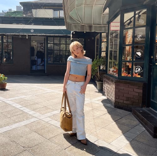 Customer photo review of Pantalón Remaches White