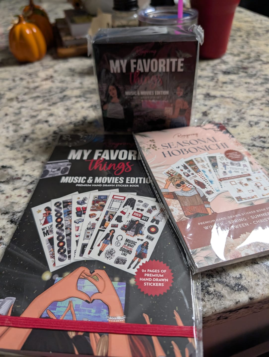 Customer photo review of My Favorite Things Music & Movies Edition Sticker Book