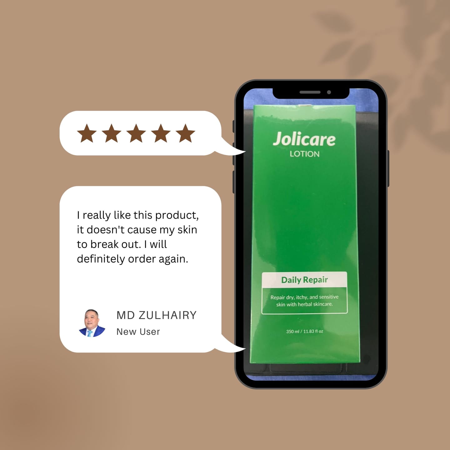 Customer photo review of Jolicare Lotion