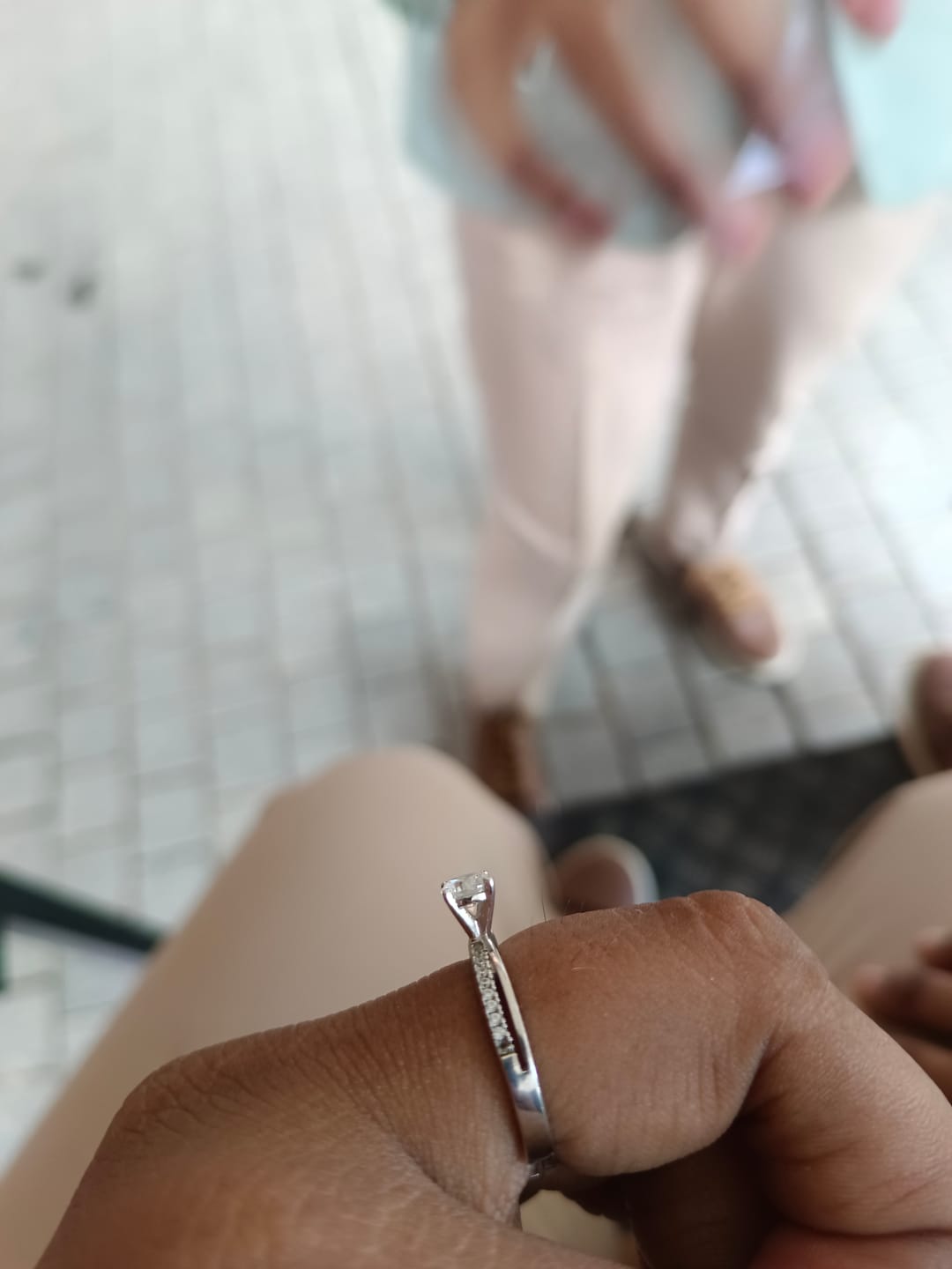 Customer photo review of Silver Zircon Layered Ring
