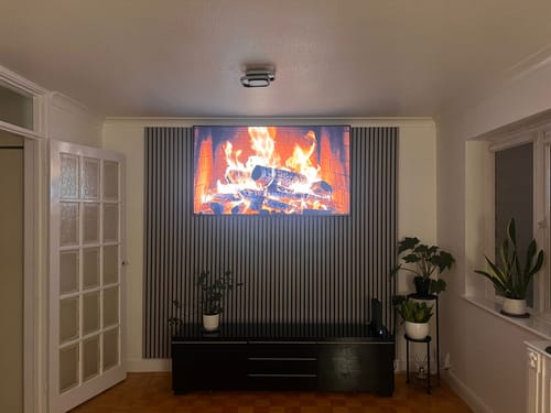 Customer photo review of Acoustic Slat Wall Panel - Grey Oak