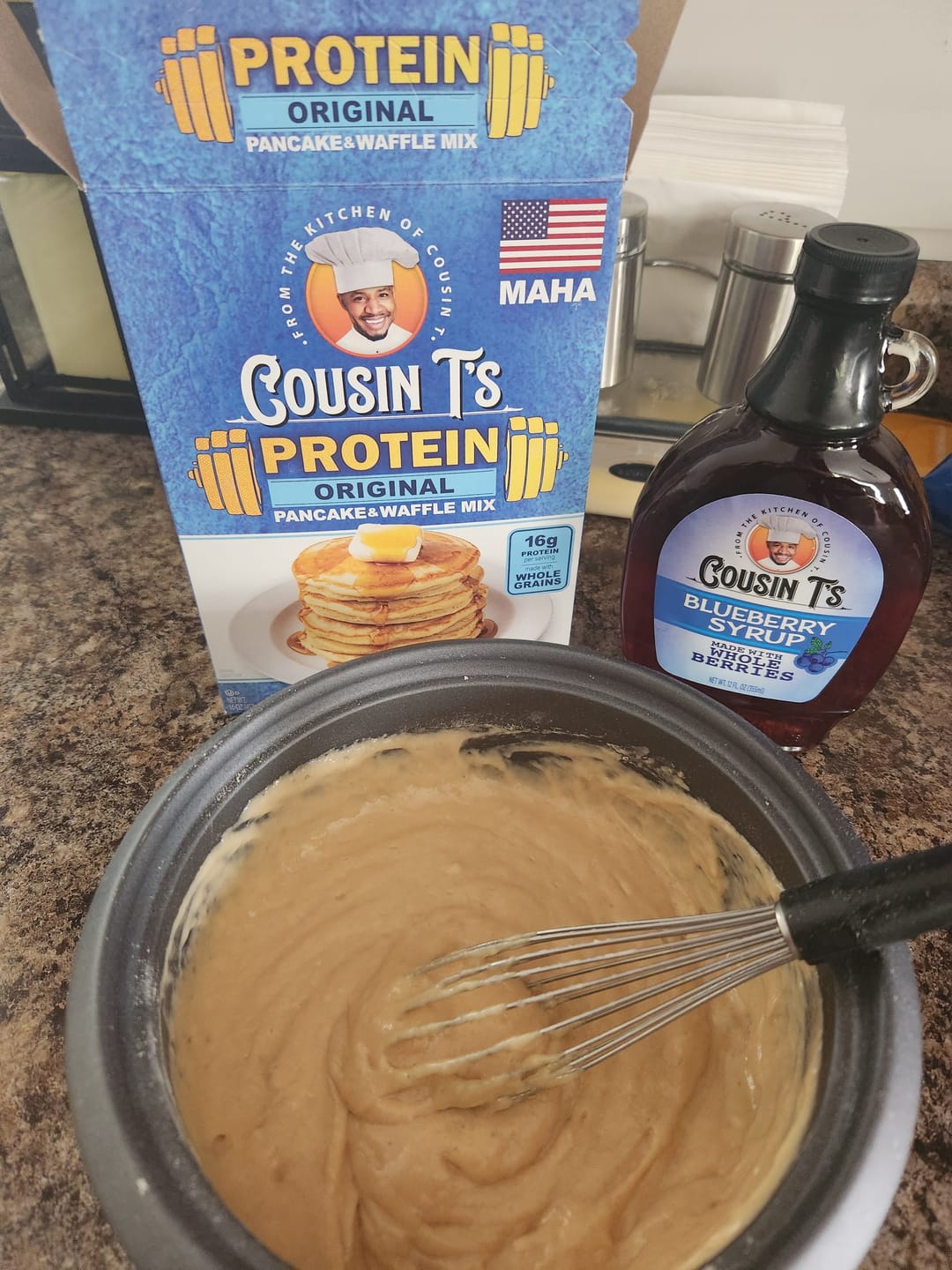 Customer photo review of Cousin T's Blueberry Syrup