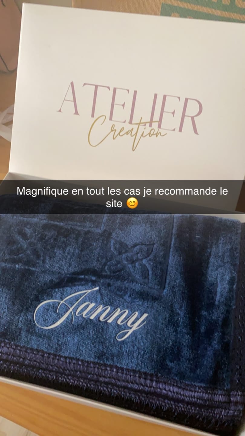 Customer photo review of Tapis de prière épais à personnaliser marine