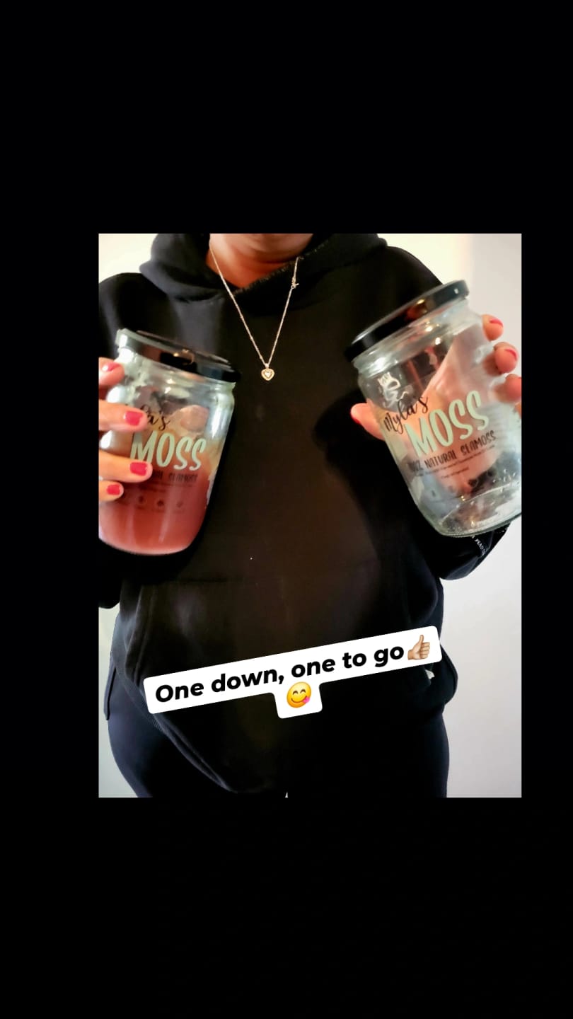 Customer photo review of Seamoss Gel Bundle - Purple & Gold (720ml each)